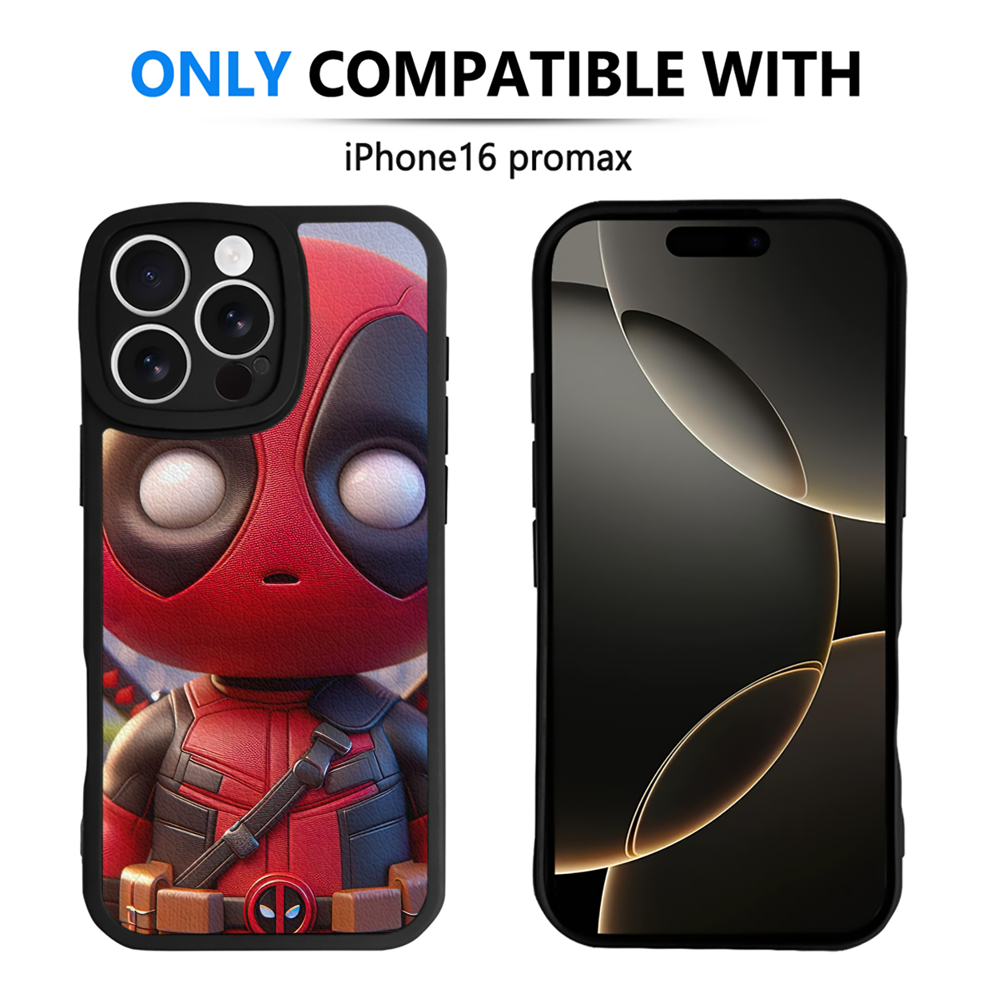 （画像用） Deadpool デッドプール 【iPhone 16シリーズ対応】シリコンスマホケース（レザー調） 材質：シリコン